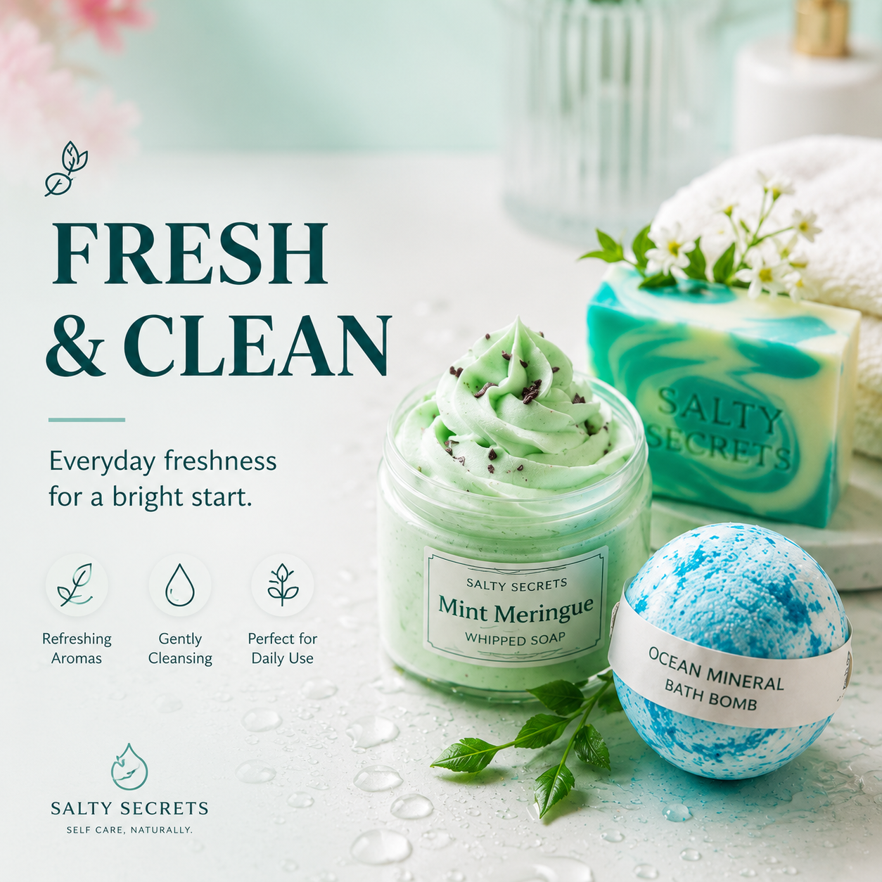 Fresh & Clean Handmade Bath Essentials