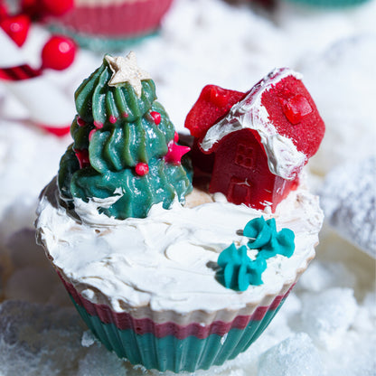 Christmas Cupcake Soap