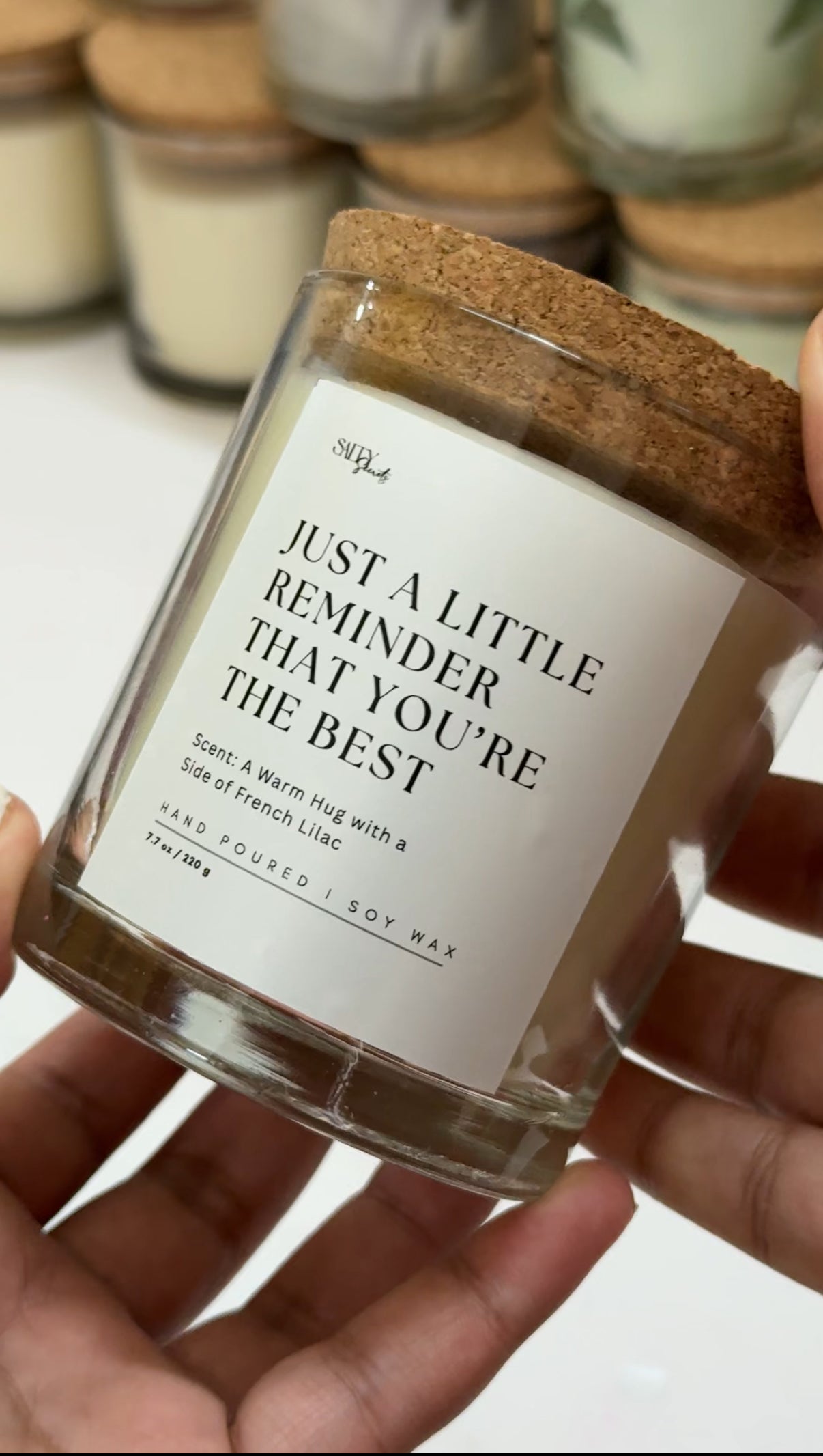 A Warm Hug Candle- Scented with French Lilac