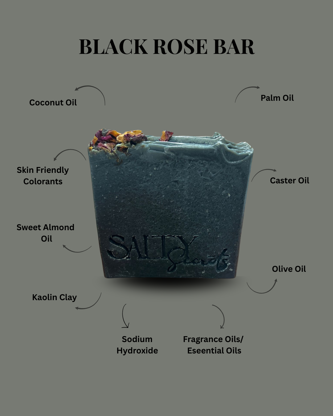 BLACK ROSE BAR SOAP