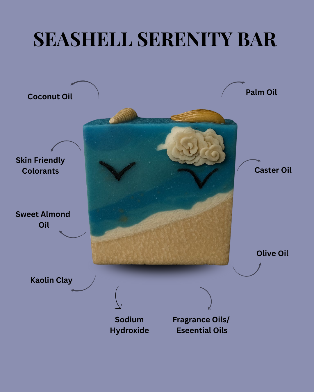 SEASHELL SERENITY BAR SOAP