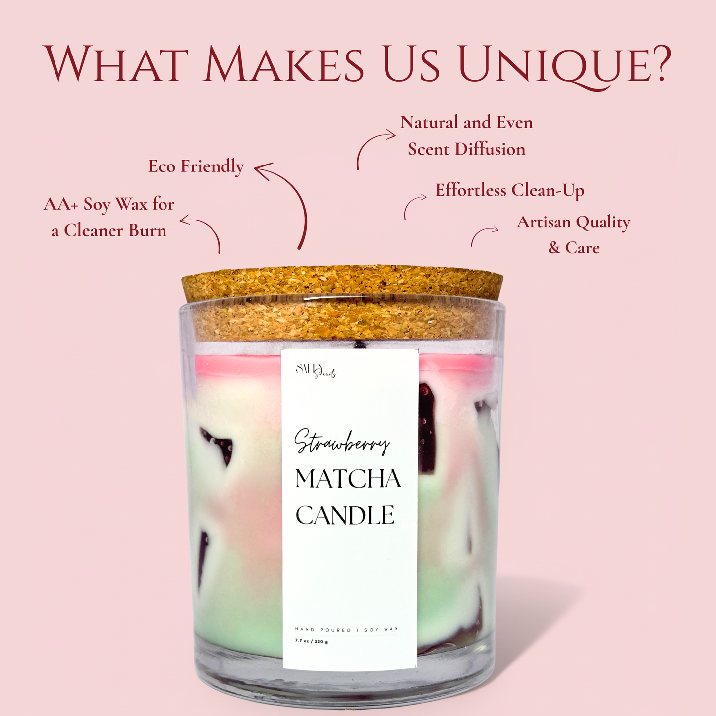 Strawberry Matcha Scented Candle