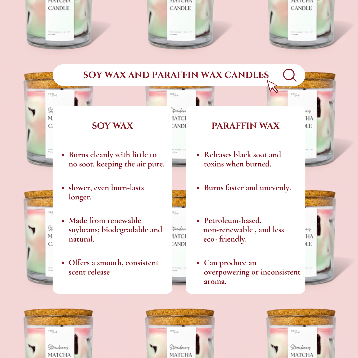 Strawberry Matcha Scented Candle